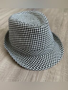 Lids Black White Houndstooth Fedora Trilby Hat L/XL Classic Pattern Chic